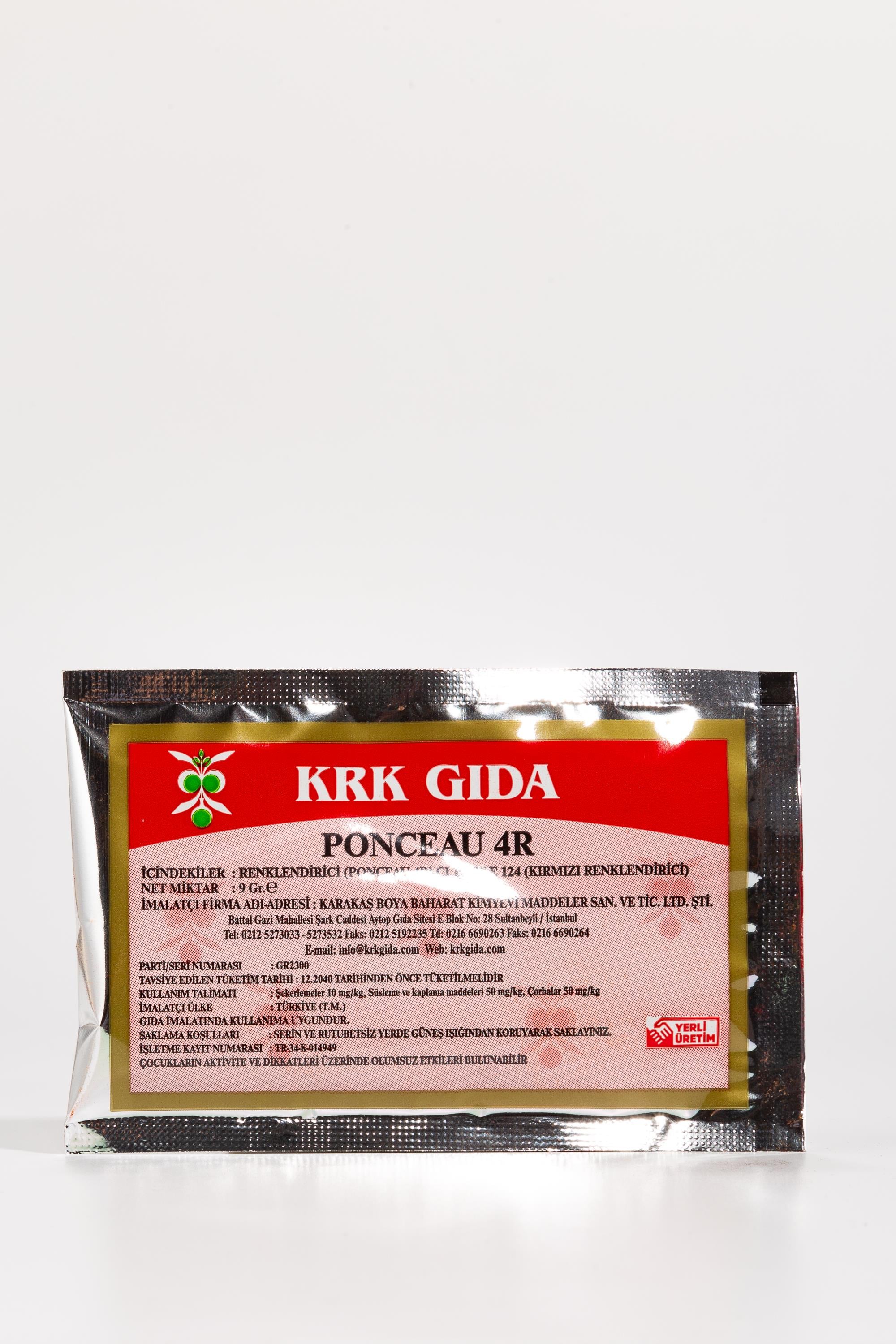 KRK GIDA BOYASI 9 GR KIRMIZI