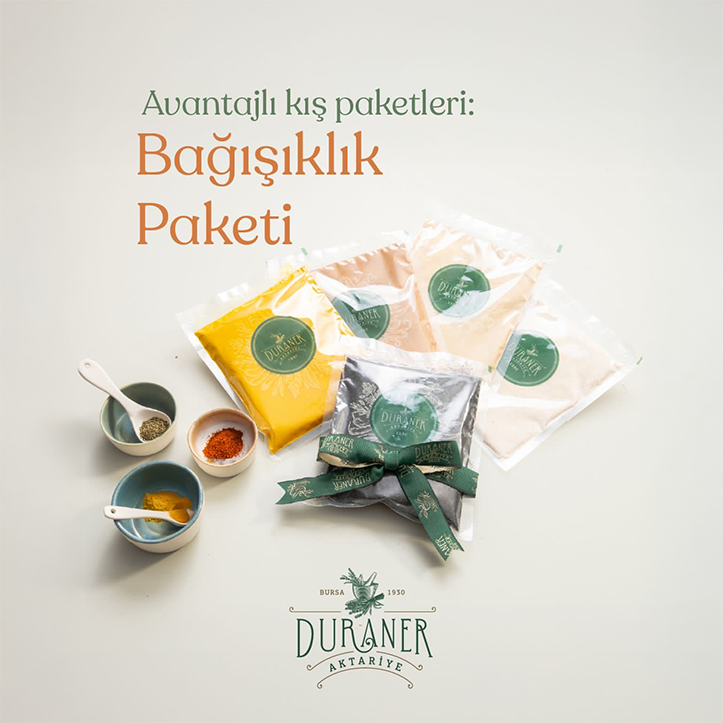 Bağışıklık Paketi ( Zencefil + Keten Tohumu + Çörek Otu + Zerdeçal + Toz Tarçın )