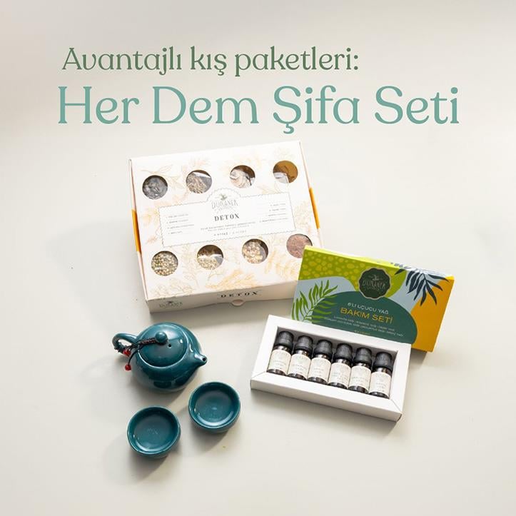 Her Dem Şifa Seti ( Detox Çay + 6 'Lı Bakım Yağ Seti )