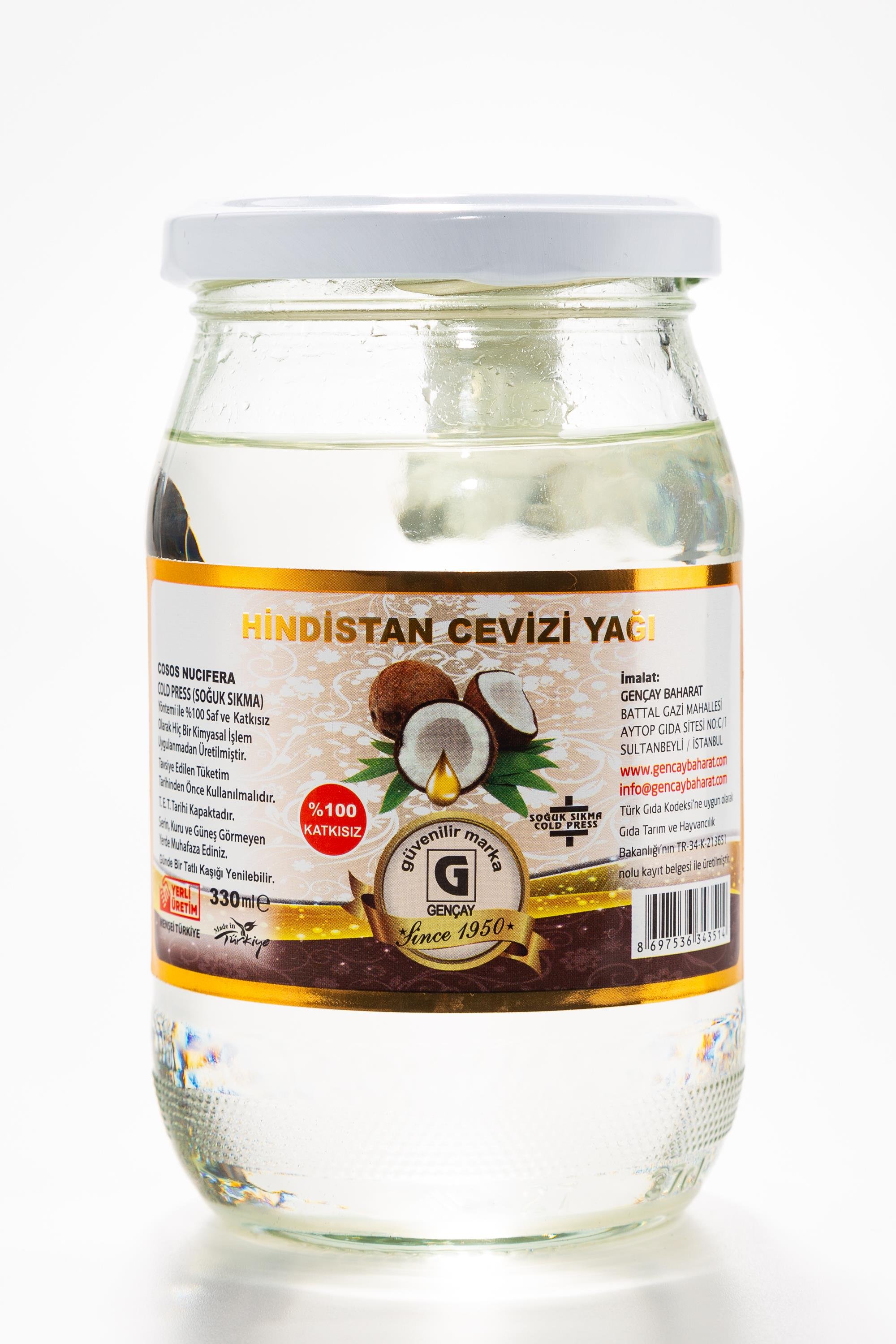 HİNDİSTAN CEVİZİ YAĞI 330 CC. GENÇAY