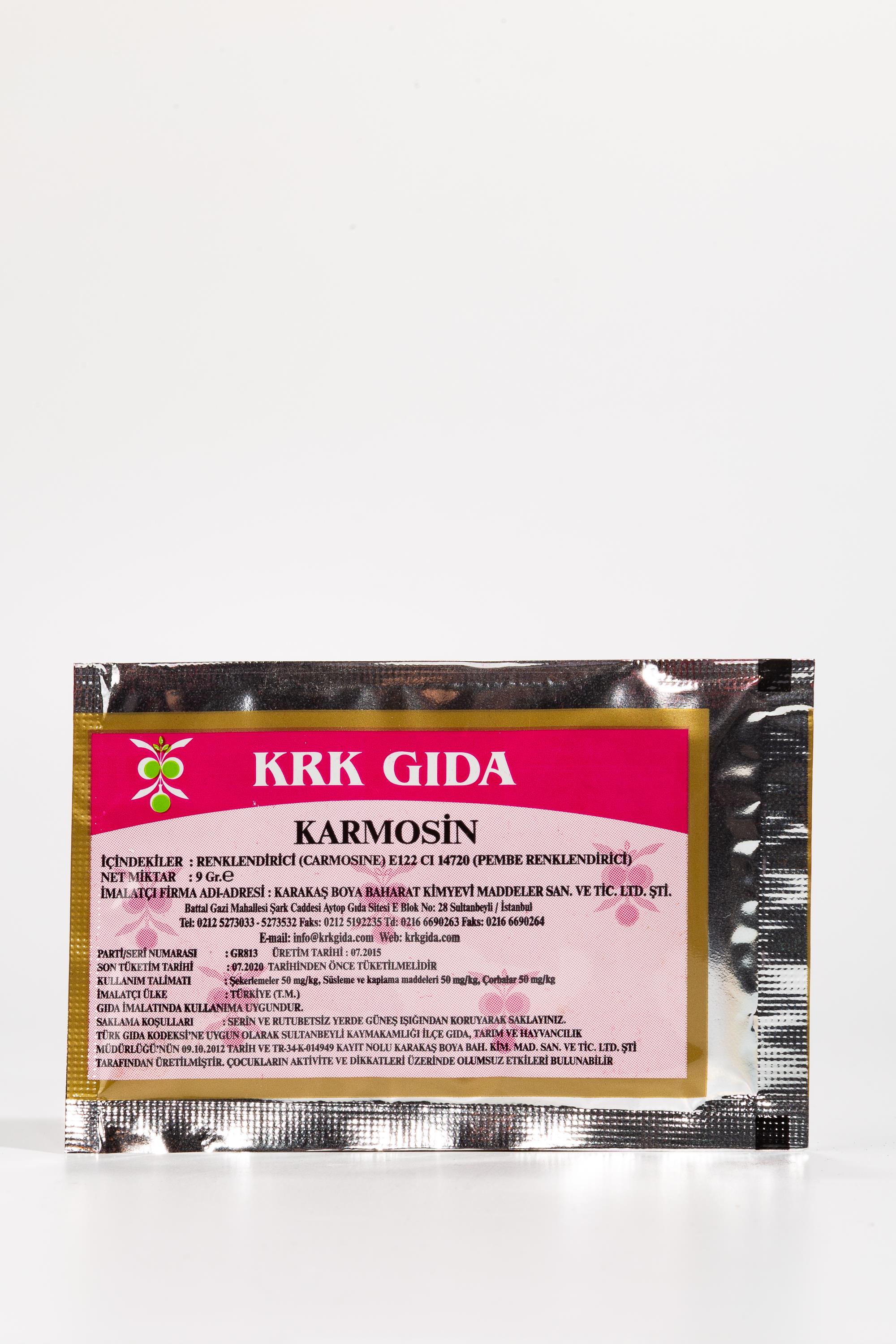 KRK GIDA BOYASI 9 GR.PEMBE