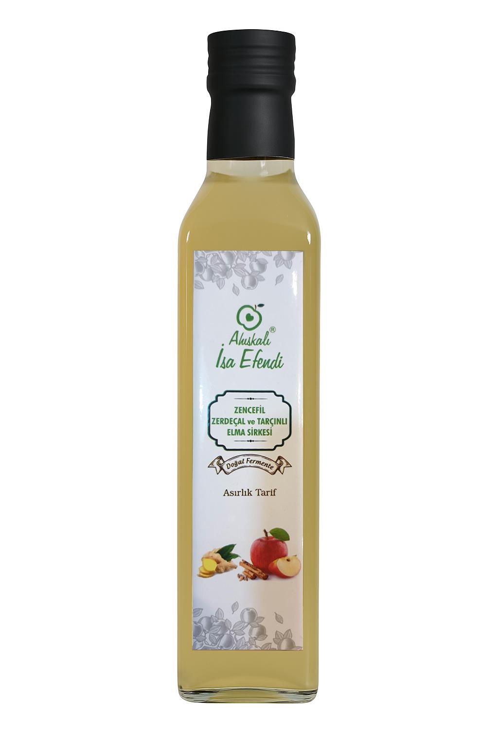 Zencefil - Zerdecal - Tarçınlı Elma Sirkesi 500 Ml (İsa Efendi)