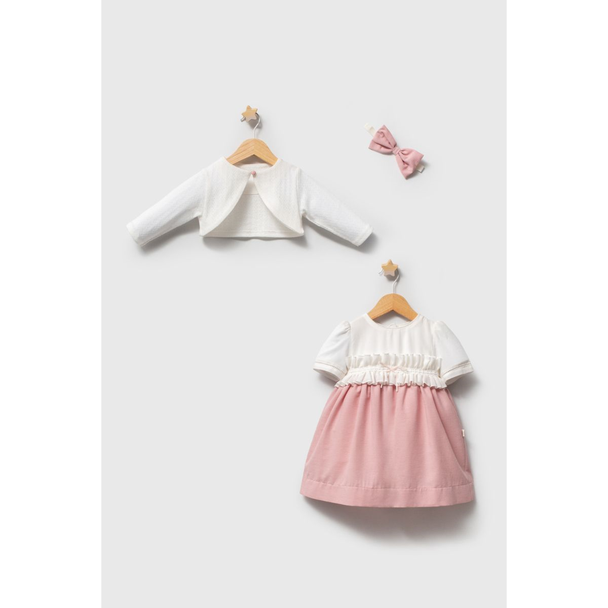 Kız  Bebek Fırıfırlı Elbise Takımı