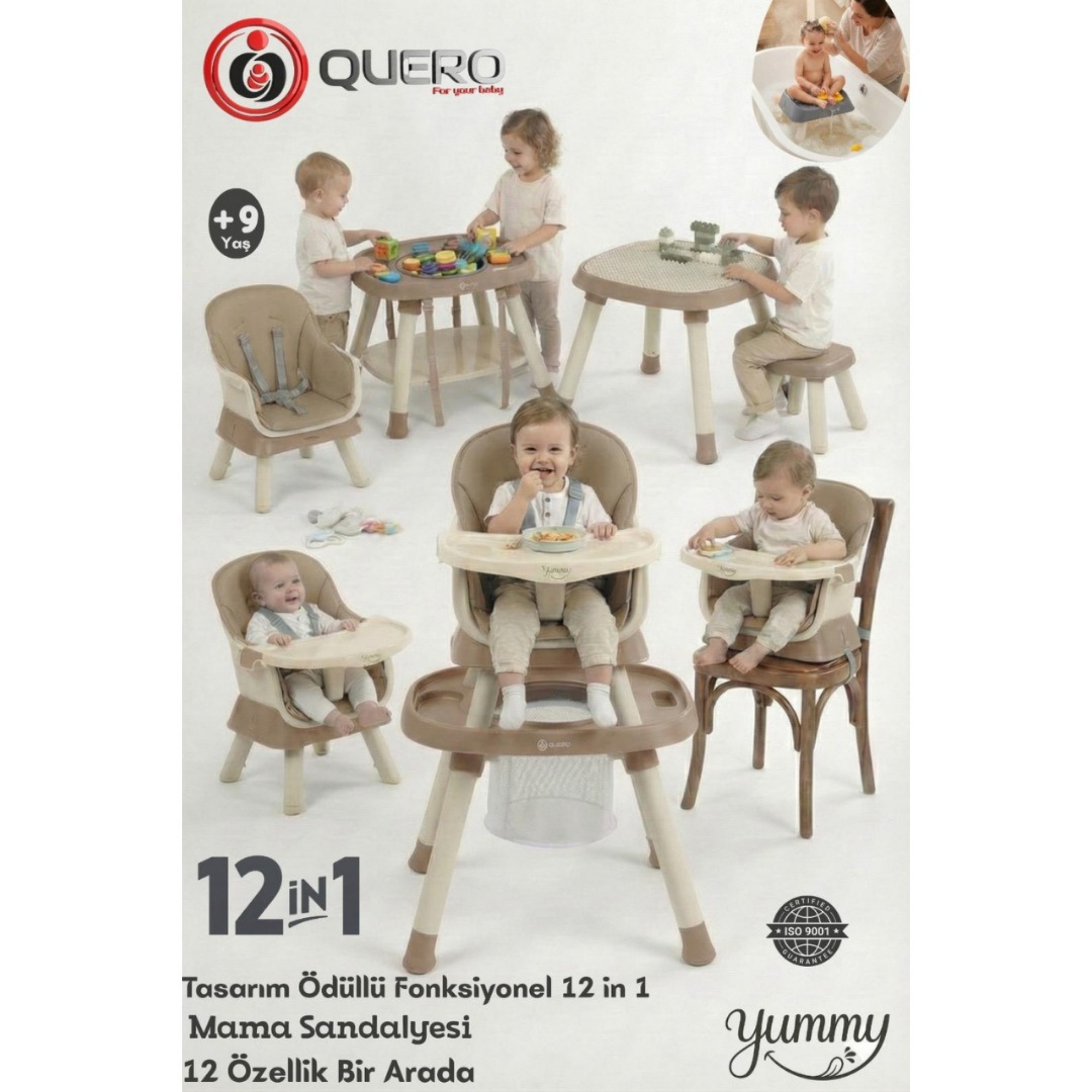 Quero 12 in 1 Çok Fonksiyonlu Mama Sandalyesi