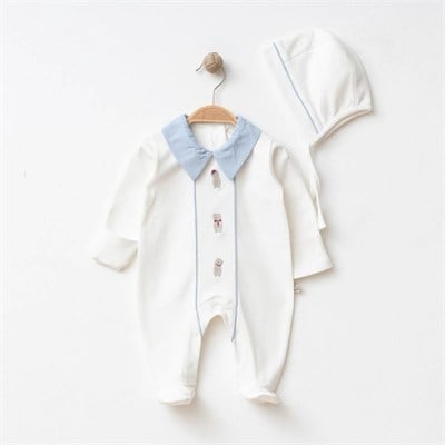 O Baby Ayıcık Nakışlı Yakalı Tulum
