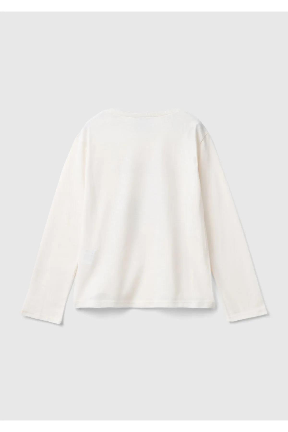 United Colors Of Benetton Kız Çocuk Uzun Kol Tshirt 10ML