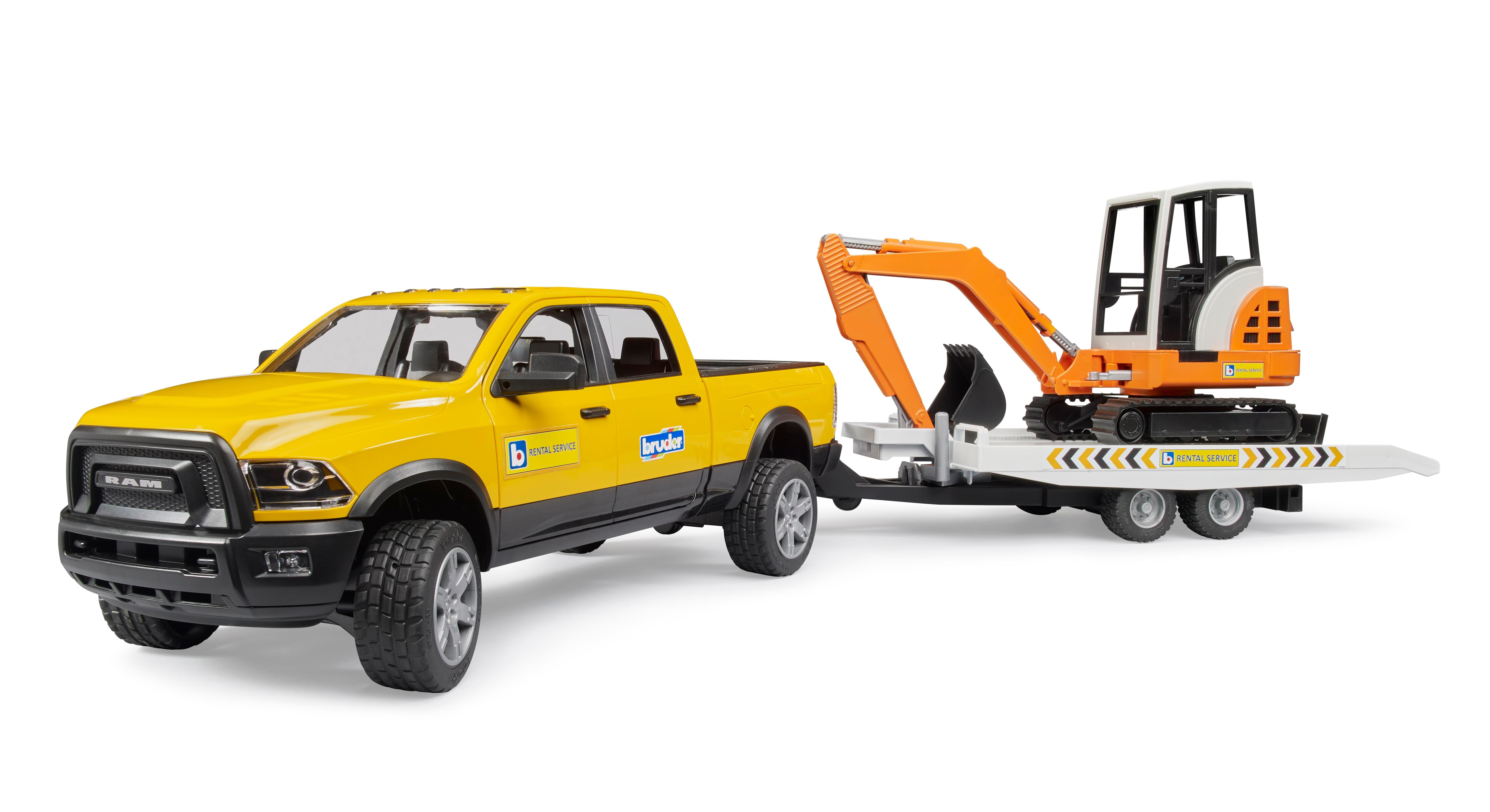 Bruder Ram 2500 Römorklu Pickup Ekskavatör 02546