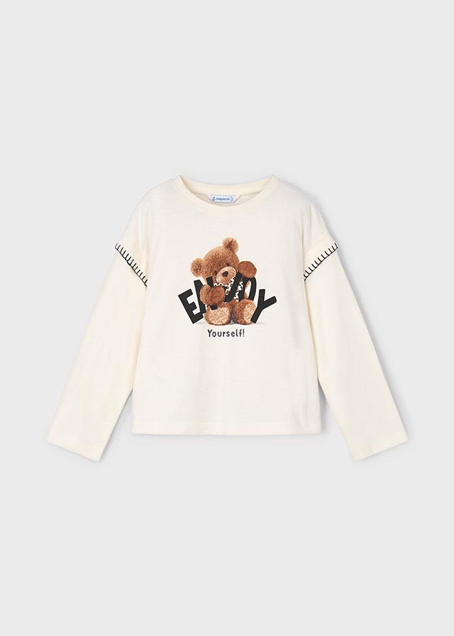 Mayoral Kız Çocuk Teddy Uzun Kol Tshirt 4/10 Yaş 4012