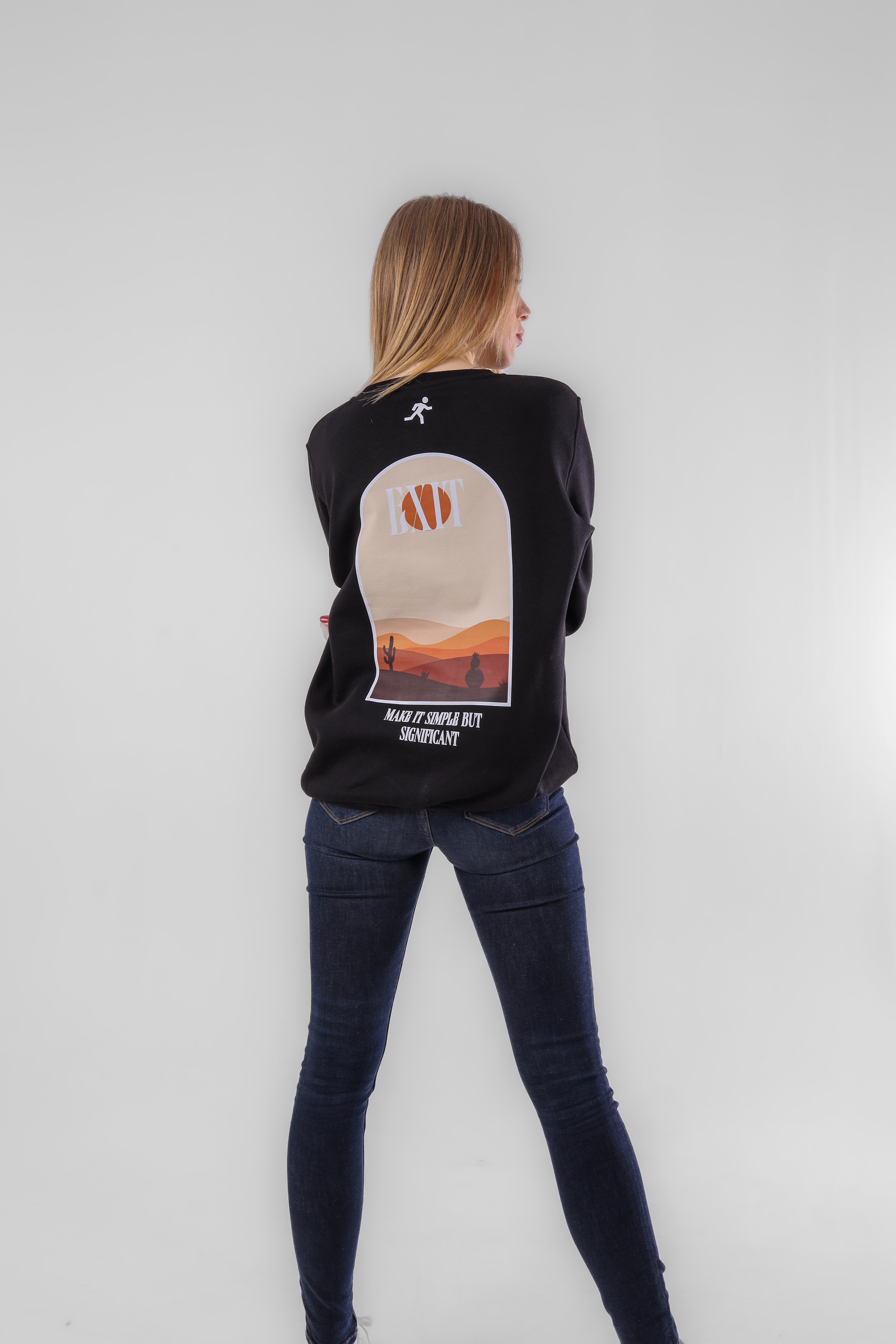 Texit Sand Black Unisex Sweat