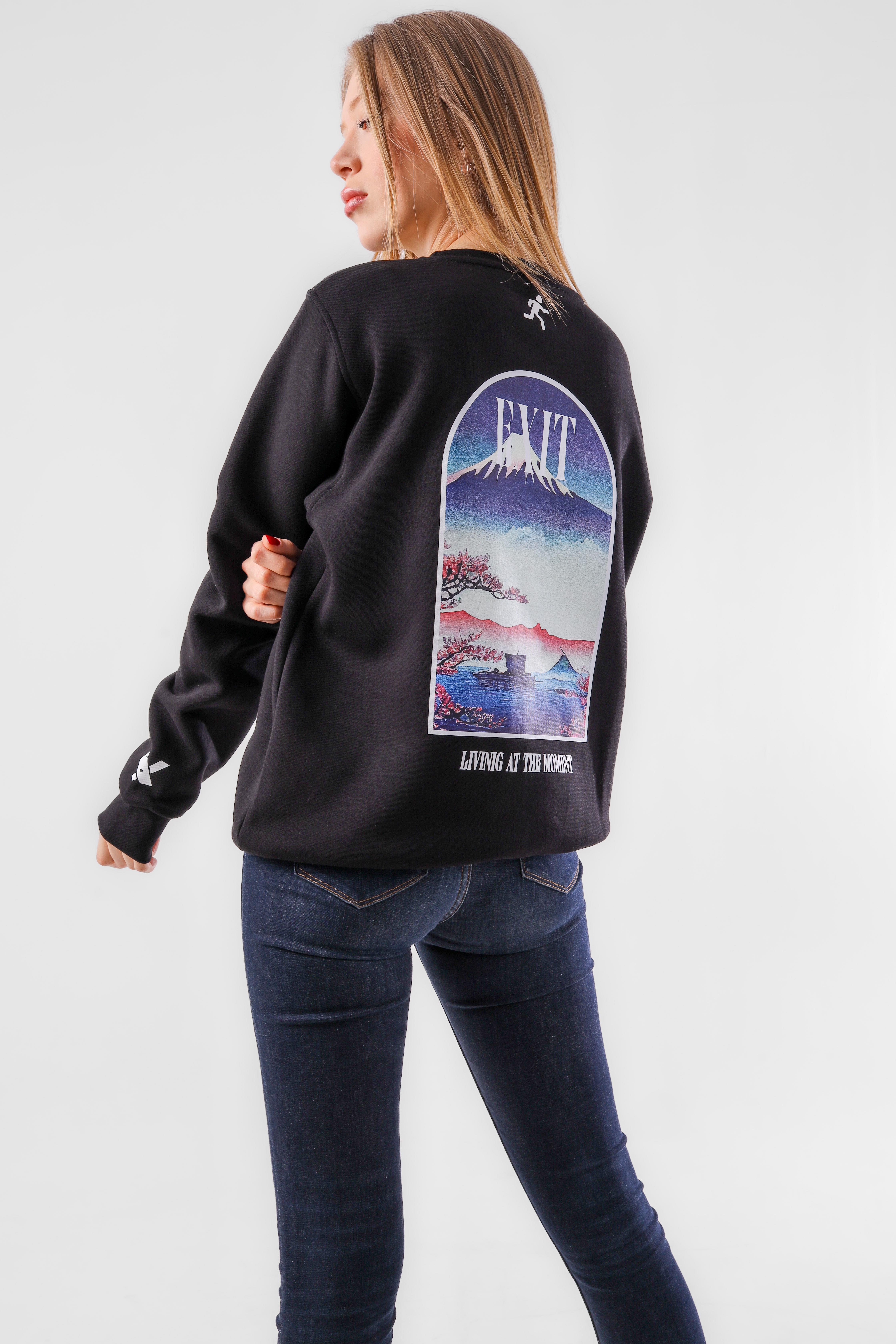 Texit Snow Hill Black Unisex Sweatshirt