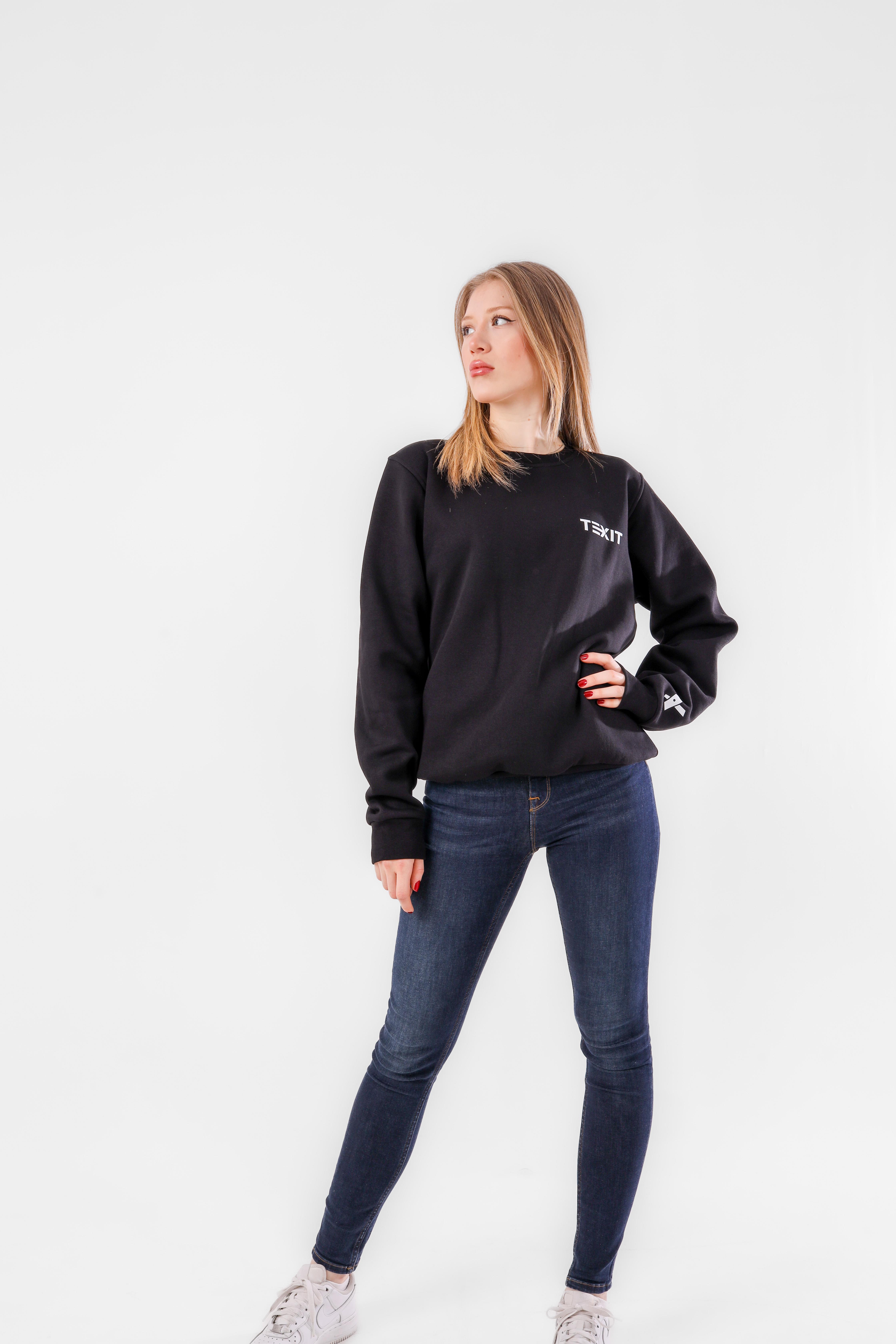 Texit Snow Hill Black Unisex Sweatshirt