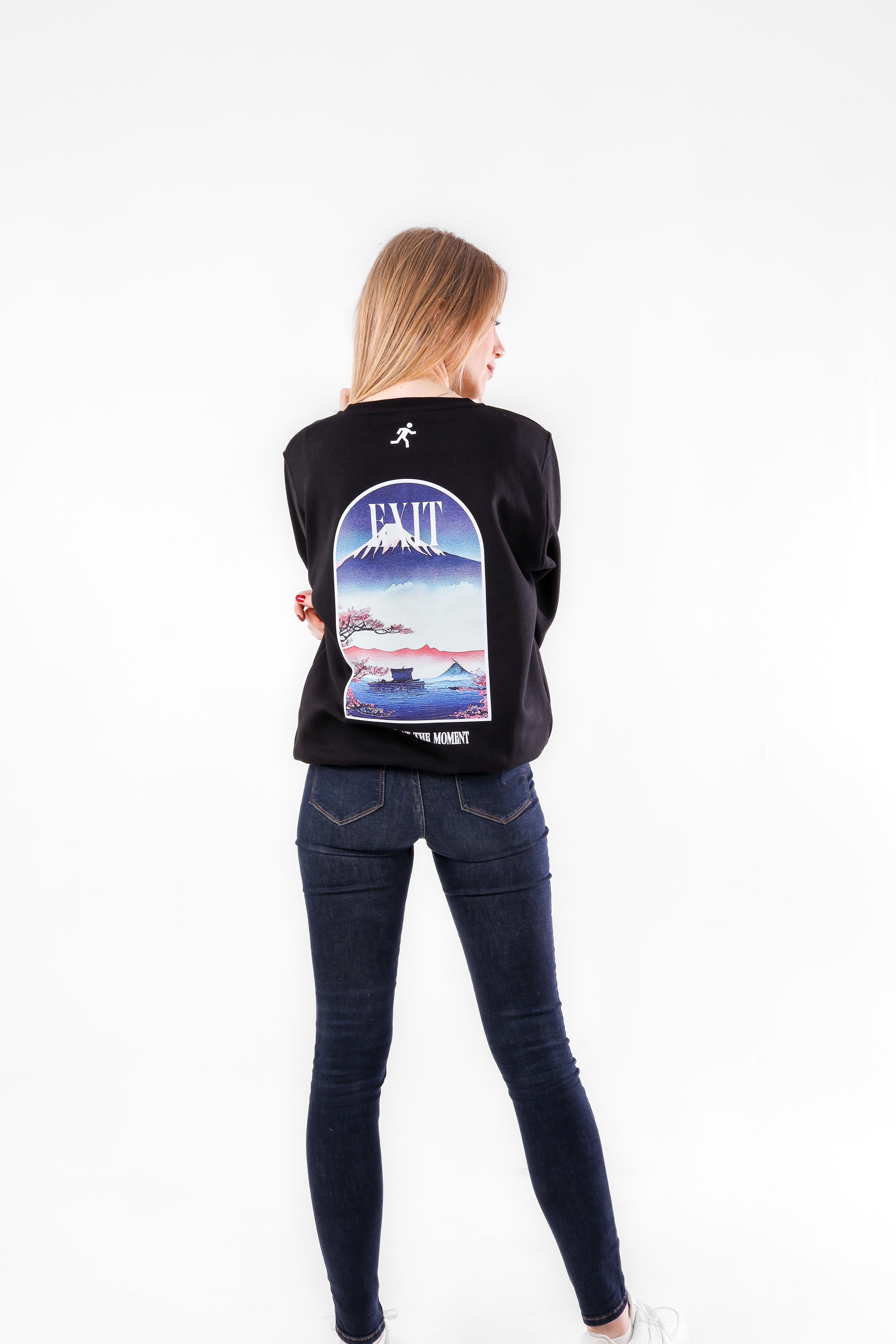 Texit Snow Hill Black Unisex Sweatshirt