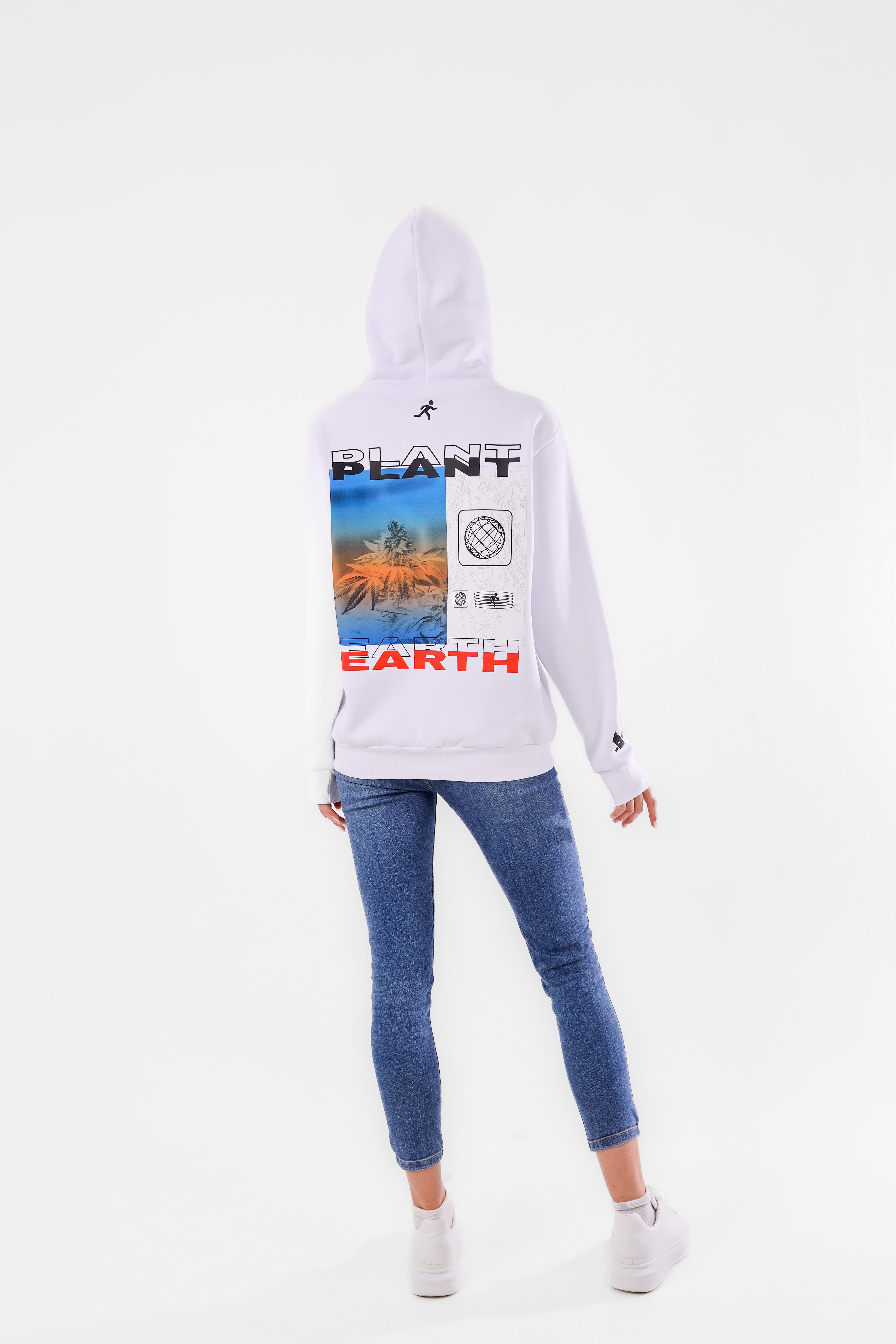 Texit White No:5 Unisex Hoodie