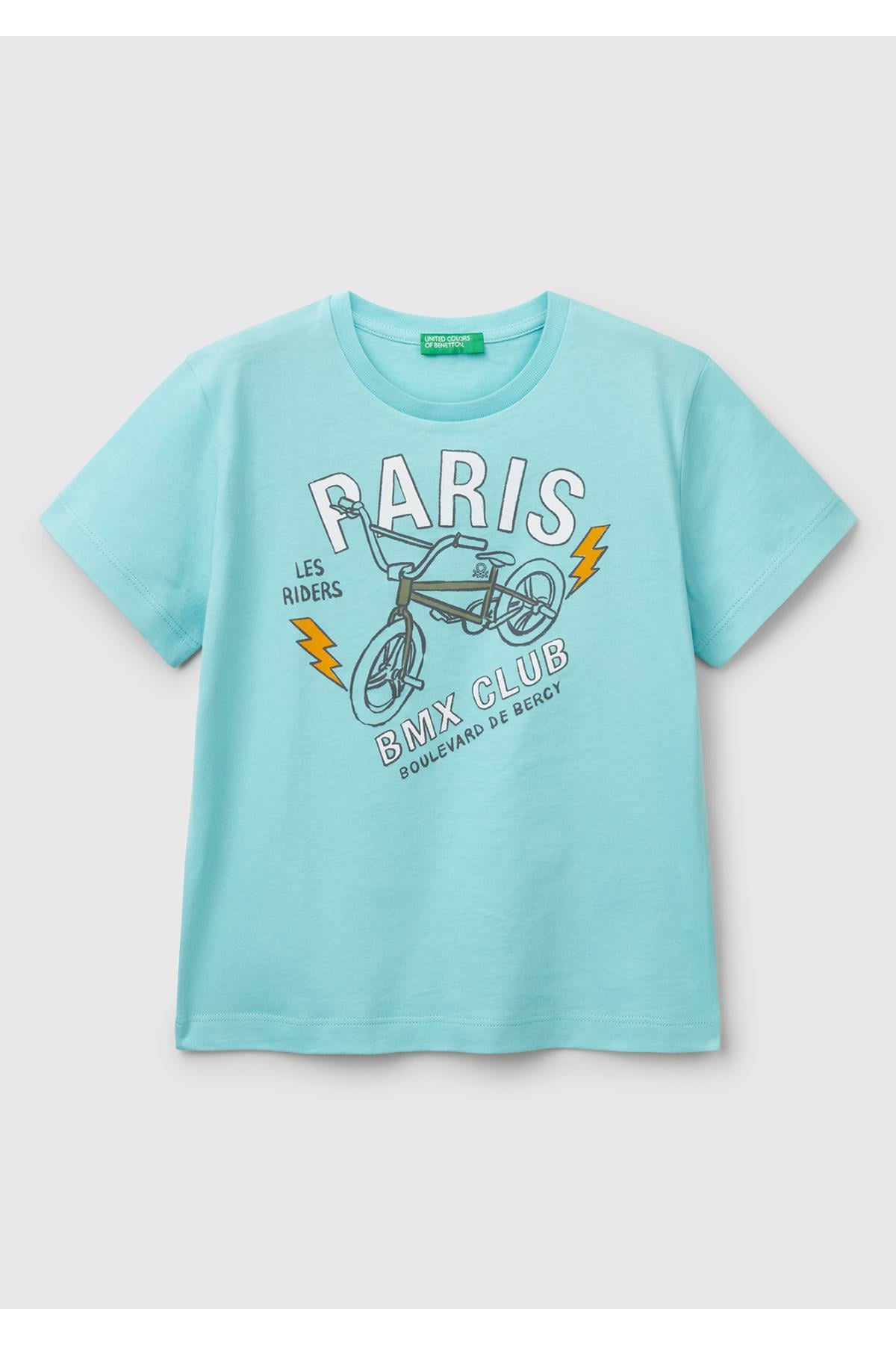 United Colors of Benetton Erkek Bebek Tshirt 10IJ 1/6 Yaş