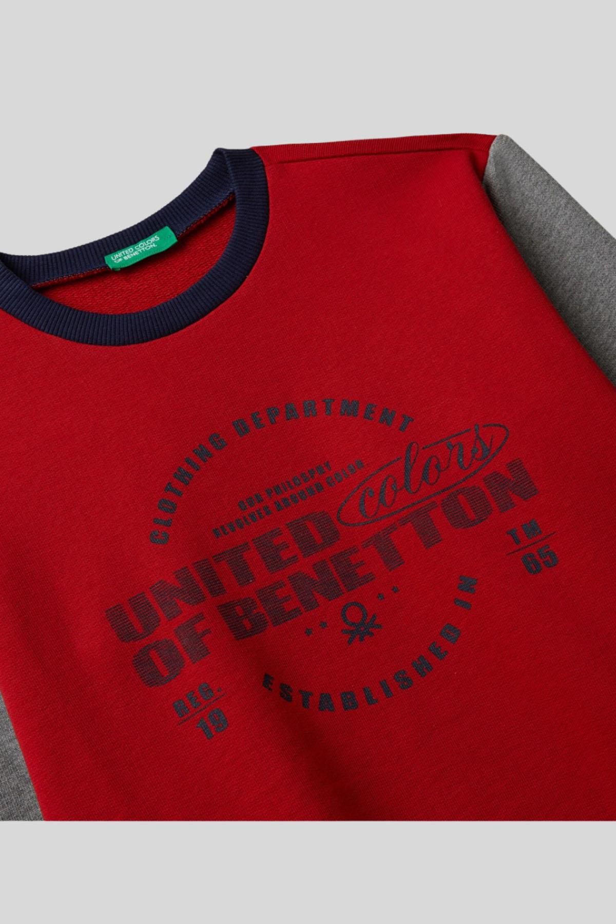 United Colors of Benetton Erkek Çocuk Sweatshirt 10PZ 6/14 Yaş