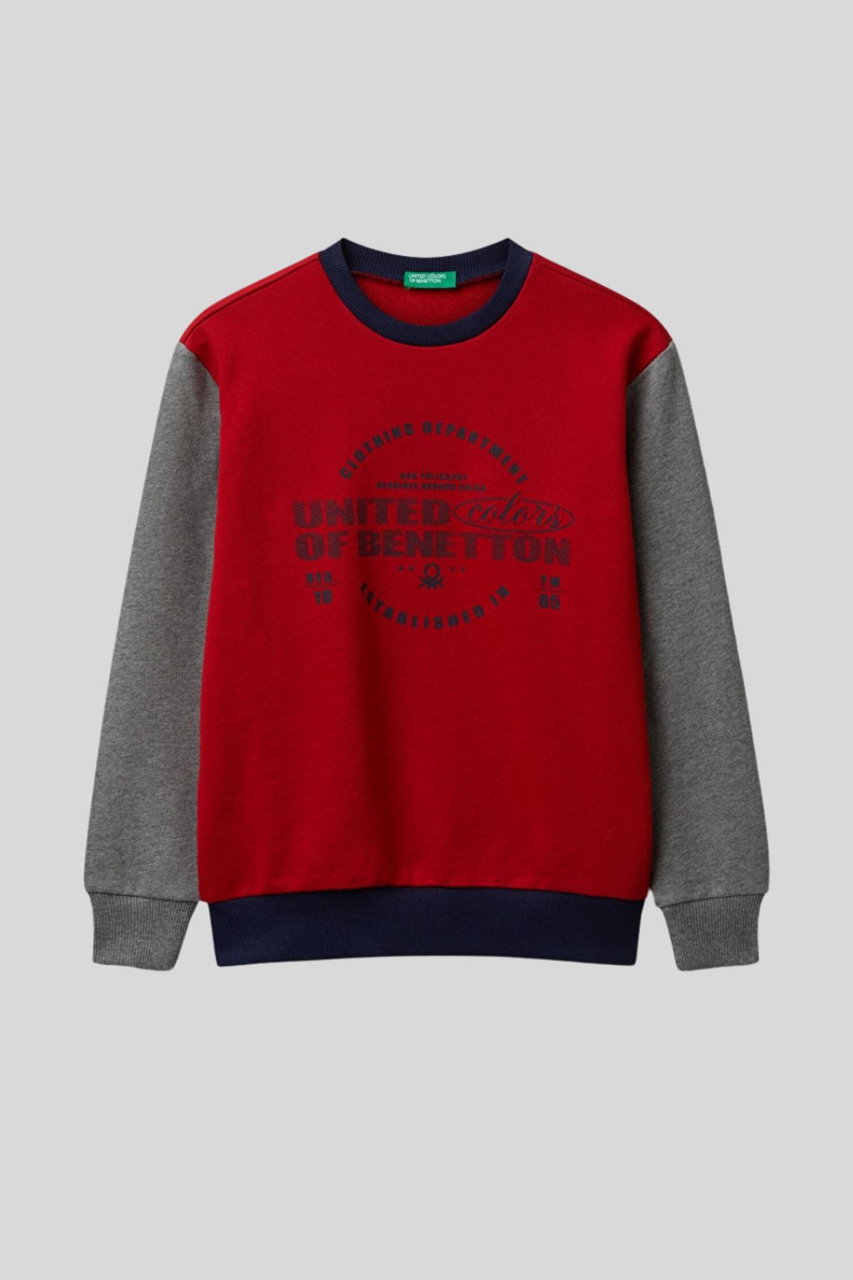 United Colors of Benetton Erkek Çocuk Sweatshirt 10PZ 6/14 Yaş