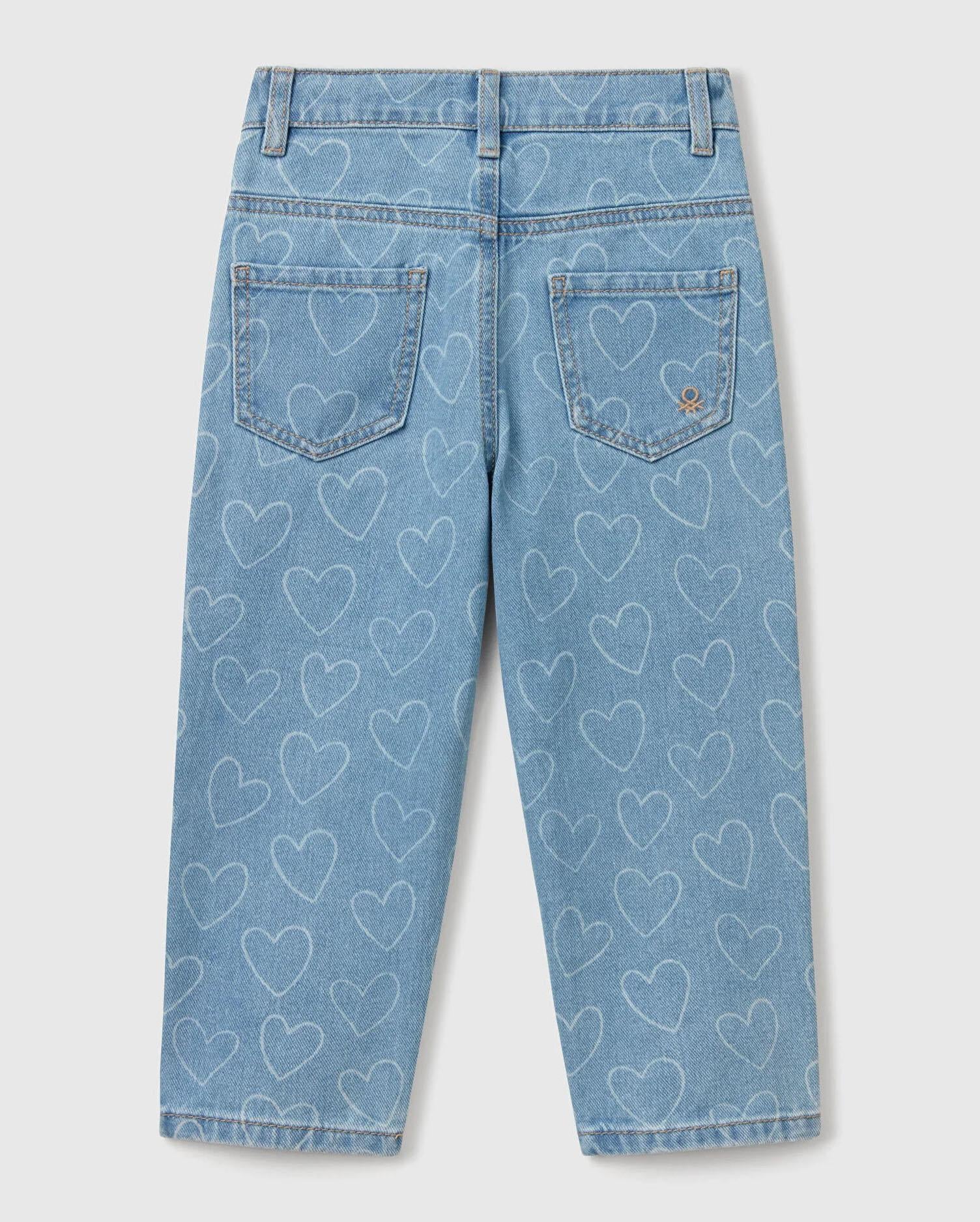 United Colors of Benetton Kız Bebek Denim Pantolon E02I 1/6 Yaş