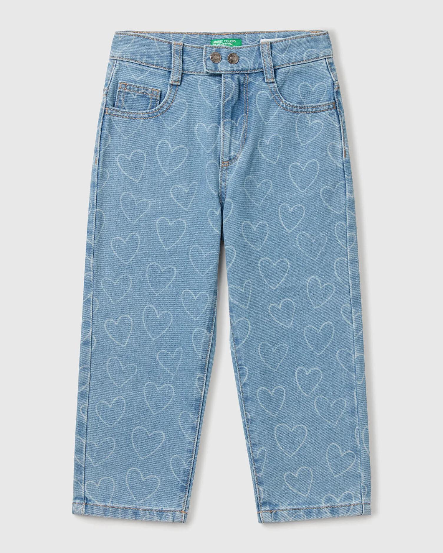 United Colors of Benetton Kız Bebek Denim Pantolon E02I 1/6 Yaş