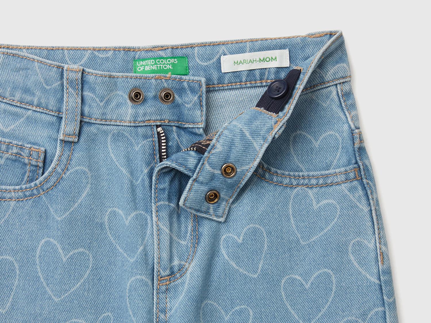United Colors of Benetton Kız Bebek Denim Pantolon E02I 1/6 Yaş
