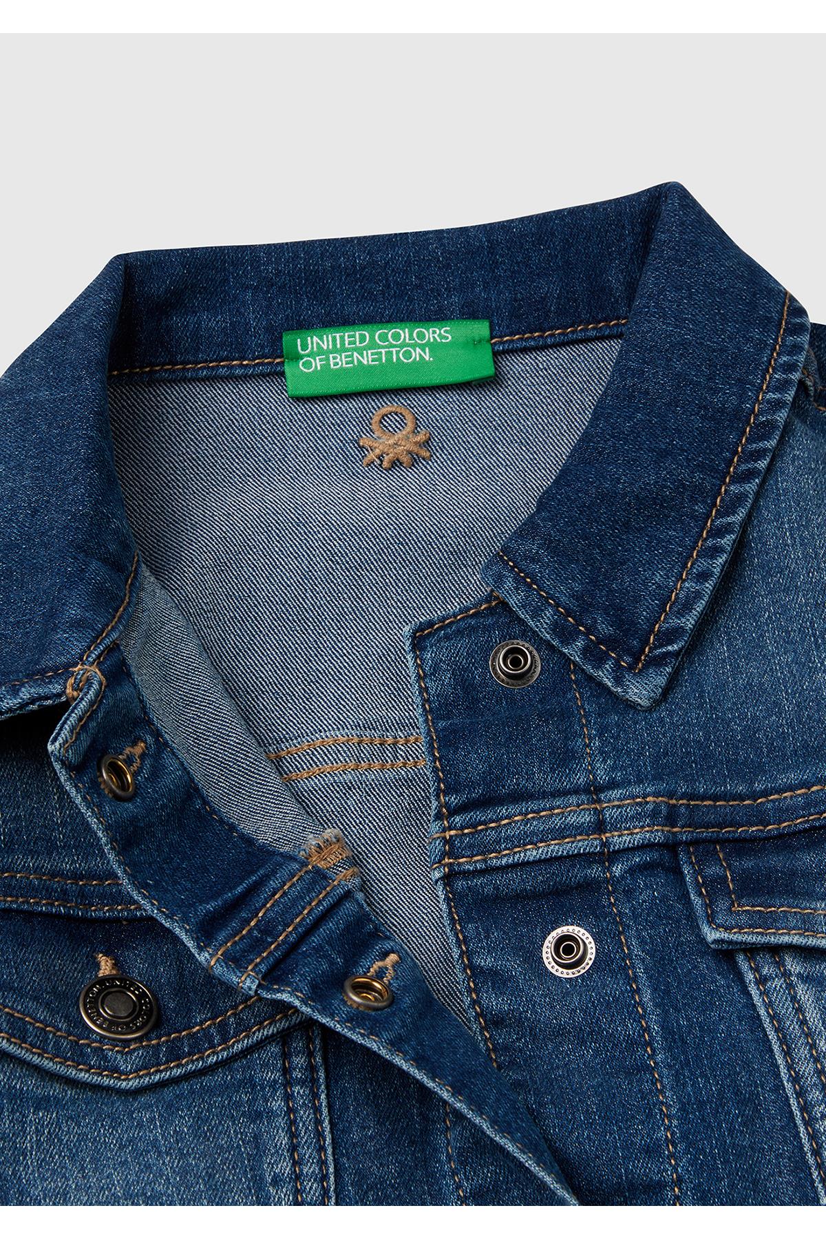 United Colors of Benetton Kız Çocuk Denim Ceket N061 6/14 Yaş