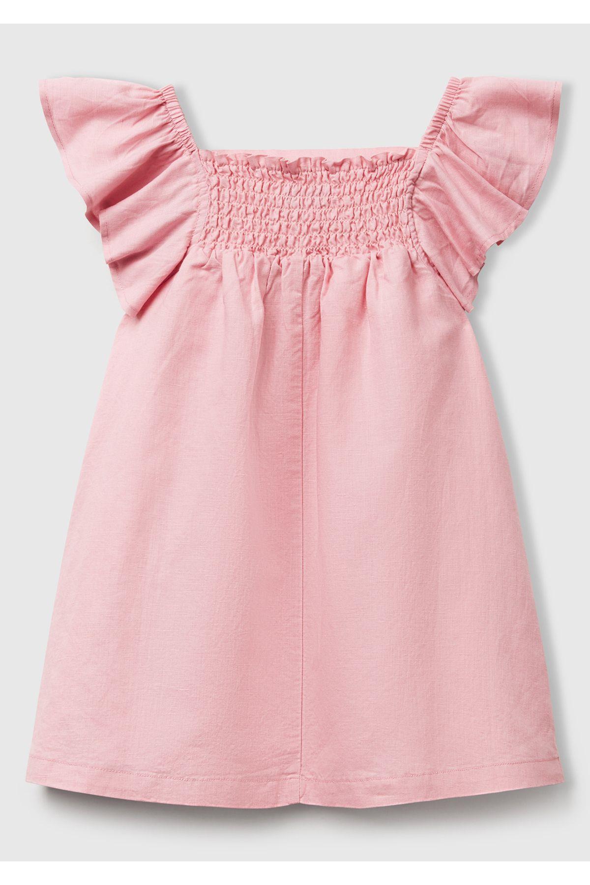 United Colors of Benetton Kız Çocuk Elbise V026 1/6 Yaş