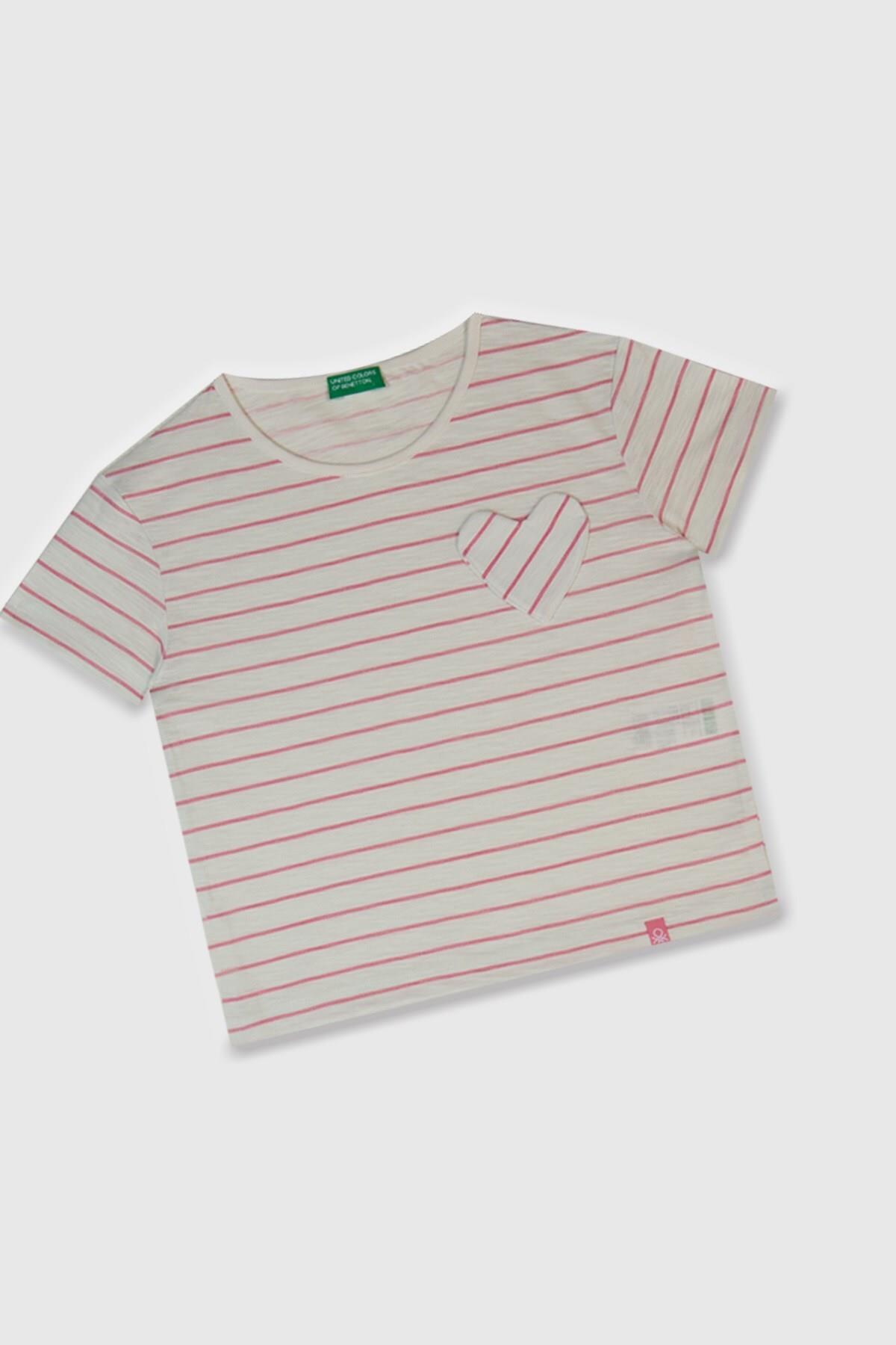 United Colors of Benetton Kız Çocuk Tshirt G22038 4/14 Yaş