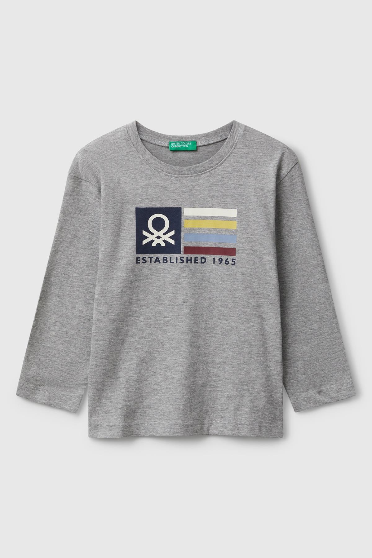 United Colors of Benetton Erkek Çocuk Uzun Kol Tshirt 10JZ 1/6 Yaş