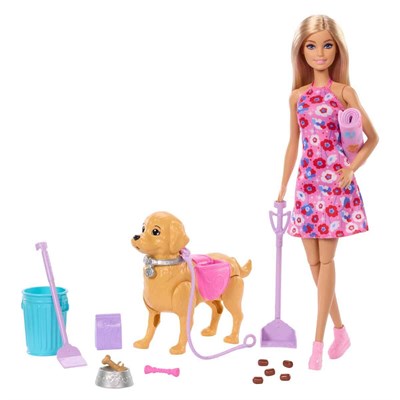 Barbie ve Köpekçiğin Yürüyüş Zamanı Oyun Seti JJB46