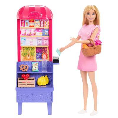 Barbie ve Teresanın Dostluk Tarifi Malibu Markette Bebek ve Oyun Seti JCT05