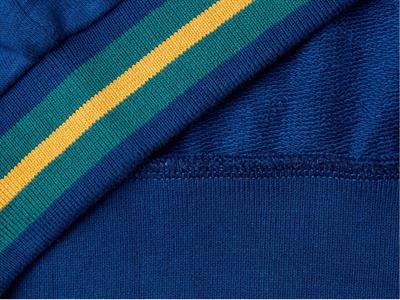 United Colors of Benetton Erkek Çocuk Saks Mavi Kontrast Detaylı Önü Çıtçıt Kapamalı Reglan Kol Bomber Sweatshirt