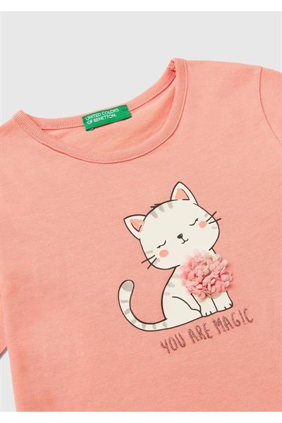 United Colors Of Benetton Kız Bebek Uzun Kol Tshirt 10FG