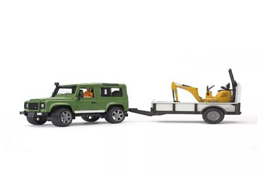 Bruder Land Rover Arazi Aracı ve Jcb Mini Kazıcı BR02593