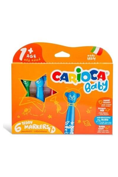 Carioca Keçeli Boya Kalemi Teddy Jumbo Bebek 6li 42815