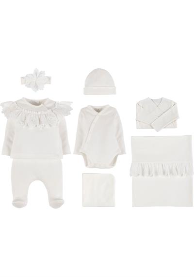İdil Baby 8li Kız Bebek Hastane Çıkış Seti 18419