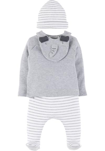 İdil Baby Bebek 3'lü Zıbın Takım 18697 0/3 Ay