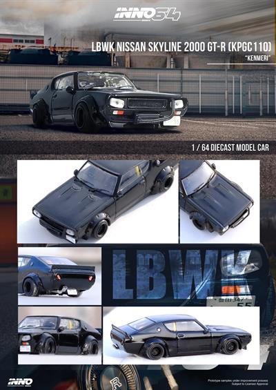 İnno 1/64 Nissan Skyline 2000 GT R Black
