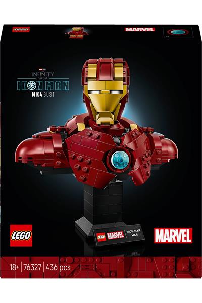 LEGO ® ǀ Marvel Iron Man MK4 Büstü 76327 - Yetişkinler için Koleksiyonluk Model Yapım Seti (436P)