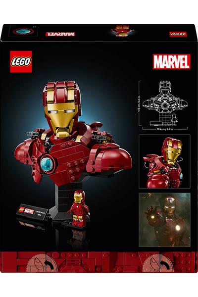 LEGO ® ǀ Marvel Iron Man MK4 Büstü 76327 - Yetişkinler için Koleksiyonluk Model Yapım Seti (436P)