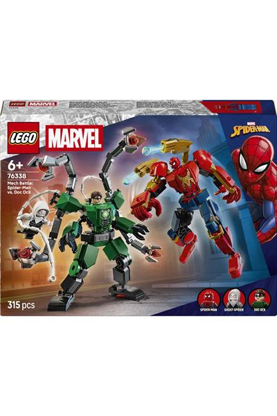 LEGO ® ǀ Marvel Robot Savaşı: Örümcek Adam vs. Dr. Oktopus 76338 - 6+ Oyuncak Yapım Seti (315 Parça)
