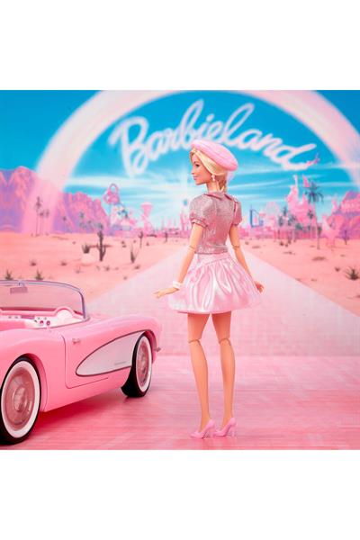 Barbie Pembe Bereli Barbie Bebek JBJ53