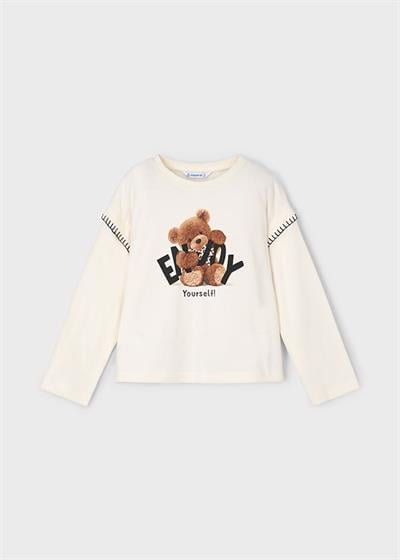 Mayoral Kız Çocuk Teddy Uzun Kol Tshirt 4/10 Yaş 4012