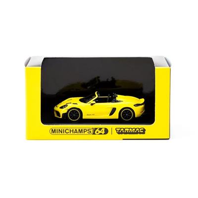 Tarmac 1/64 Porsche 718 Spyder RS Racing Yellow T64MC-008-RY