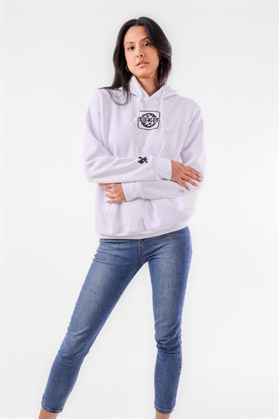 Texit White No:5 Unisex Hoodie