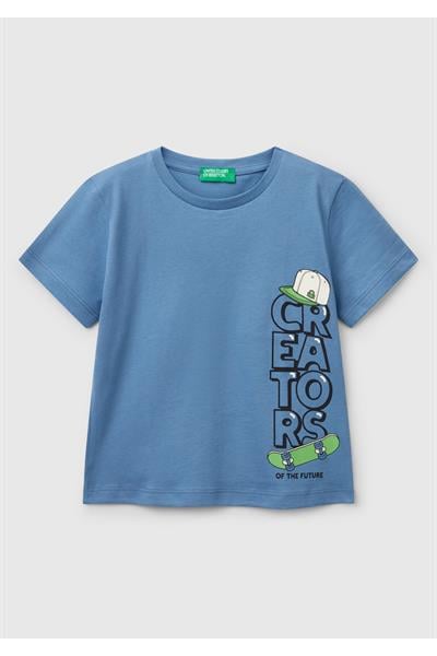 United Colors of Benetton Erkek Bebek Tshirt 10IJ 1/6 Yaş