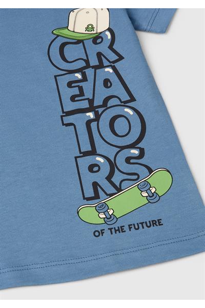 United Colors of Benetton Erkek Bebek Tshirt 10IJ 1/6 Yaş