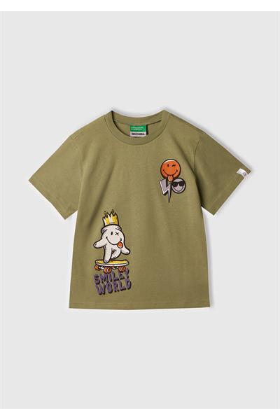 United Colors of Benetton Erkek Bebek Tshirt 10IH 1/6 Yaş