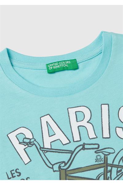 United Colors of Benetton Erkek Bebek Tshirt 10IJ 1/6 Yaş