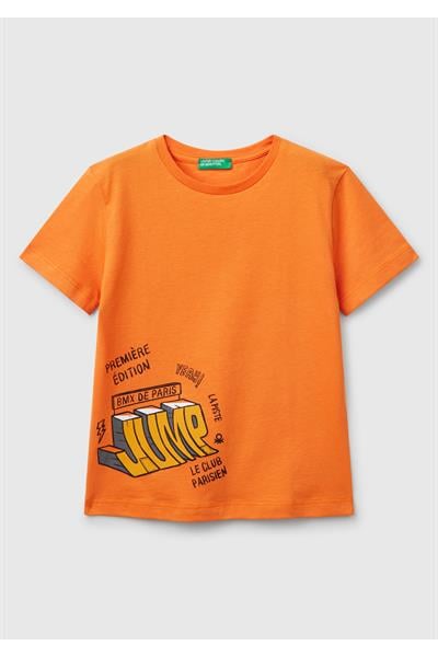 United Colors of Benetton Erkek Bebek Tshirt 10IJ 1/6 Yaş