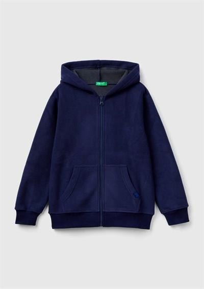 United Colors of Benetton Erkek Çocuk Lacivert Etiket Detaylı Sweatshirt