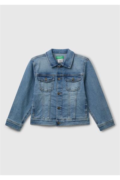 United Colors of Benetton Erkek Çocuk Denim Ceket N062 6/14 Yaş